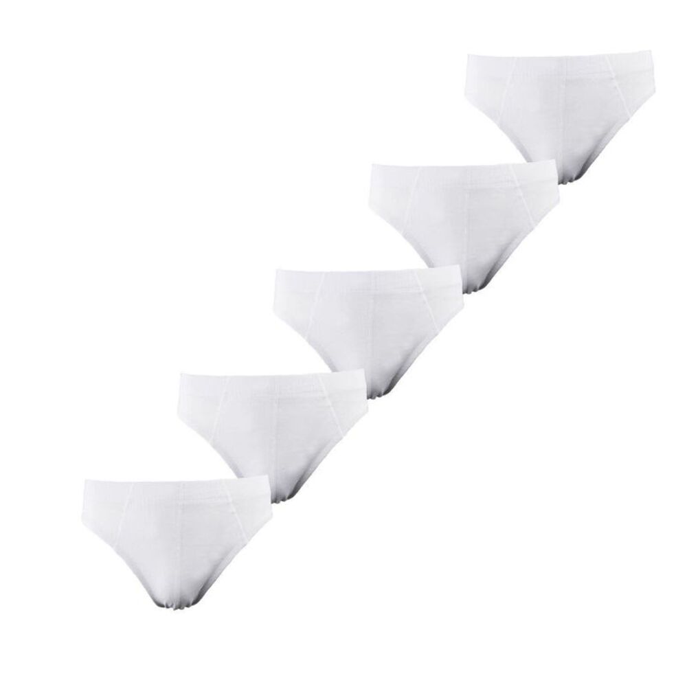 Donnay Mens Plain Briefs (Pack of 5) / White